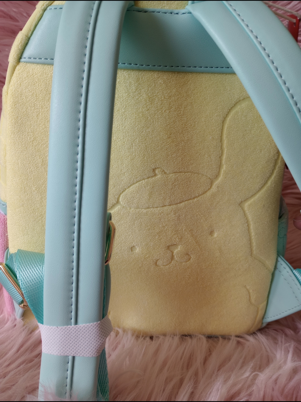 SDCC Limited Edition Hello Kitty & Friends Color Block Terry Cloth Mini Backpack - Picture 9 of 12